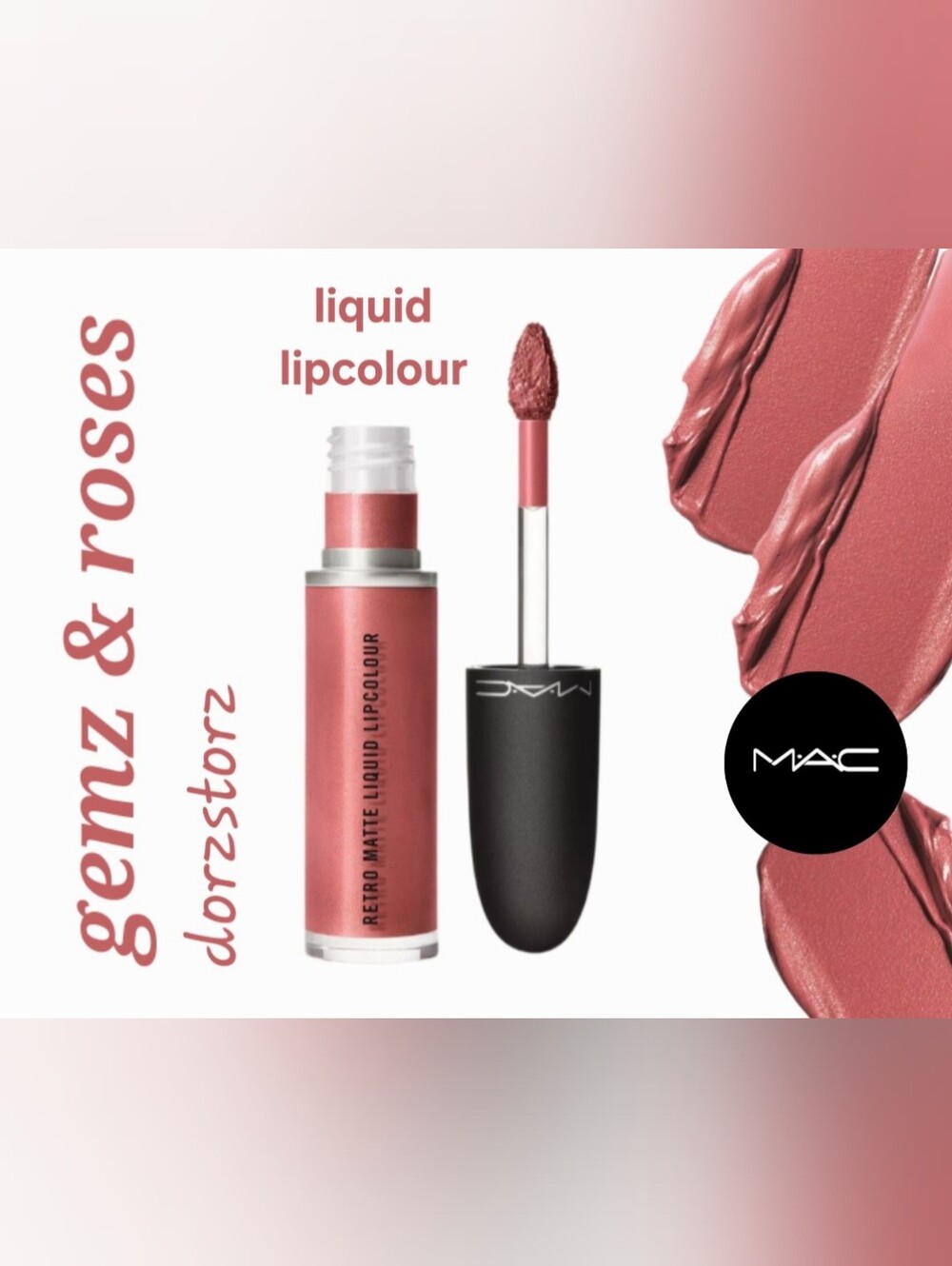 MAC Retro Matte Liquid Lipcolour • GEMS & ROSES • NIB • 0.17 oz • RARE LTD ED